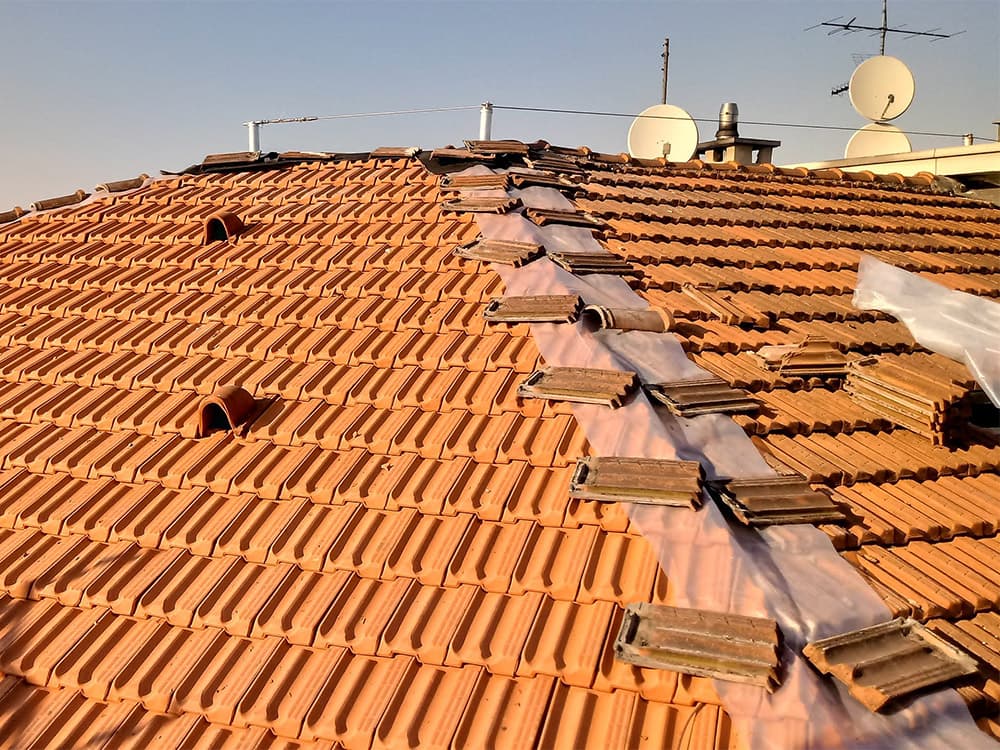 Cantiere in Piazzale Siena Milano: tetto durante i lavori